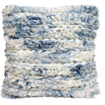 Blue & White Furry Throw Pillow - Mahogany Home EssentialsDecorative Pillows
