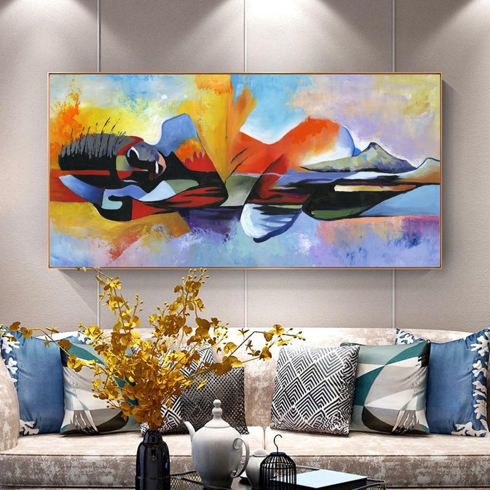 Buddha Abstract Oil Painting Wall Art - Mahogany Home Essentials