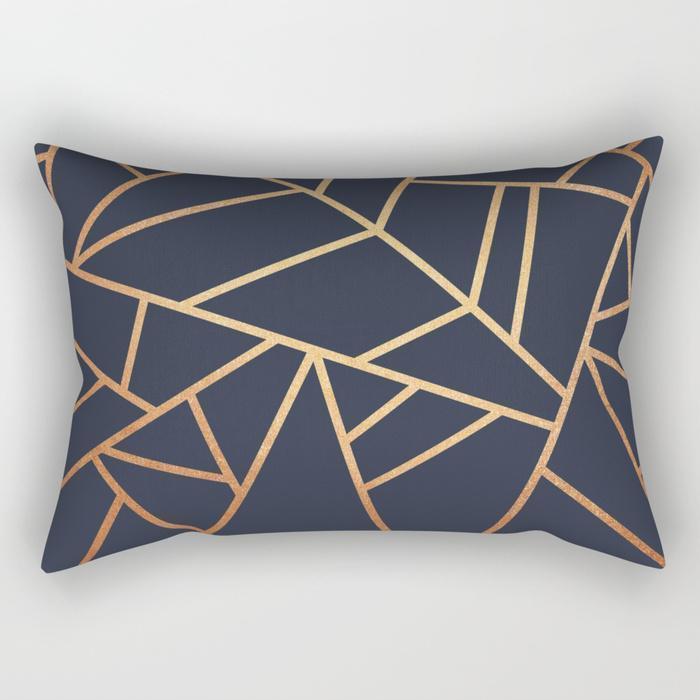 Copper Abstract Lines Rectangle Pillow Cover - Mahogany Home EssentialsDecorative Pillows