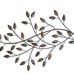 Distressed Metal Blowing Leaves Wall Decor - Mahogany Home Essentialswall art