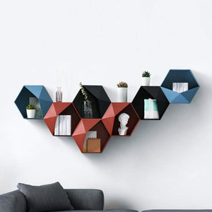Geometric Floating Shelf - Mahogany Home EssentialsShelves