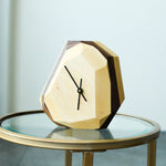 Geometric Wall & Table Clock - Mahogany Home EssentialsClocks