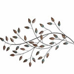 Gold and Teal Blowing Leaves Metal Wall Decor - Mahogany Home Essentialswall art