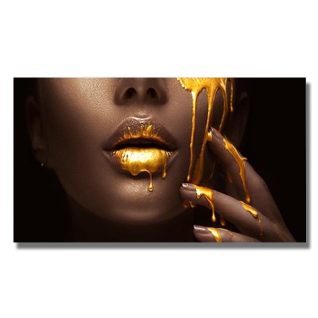 Gold Sexy Lip Wall Art - Mahogany Home Essentials