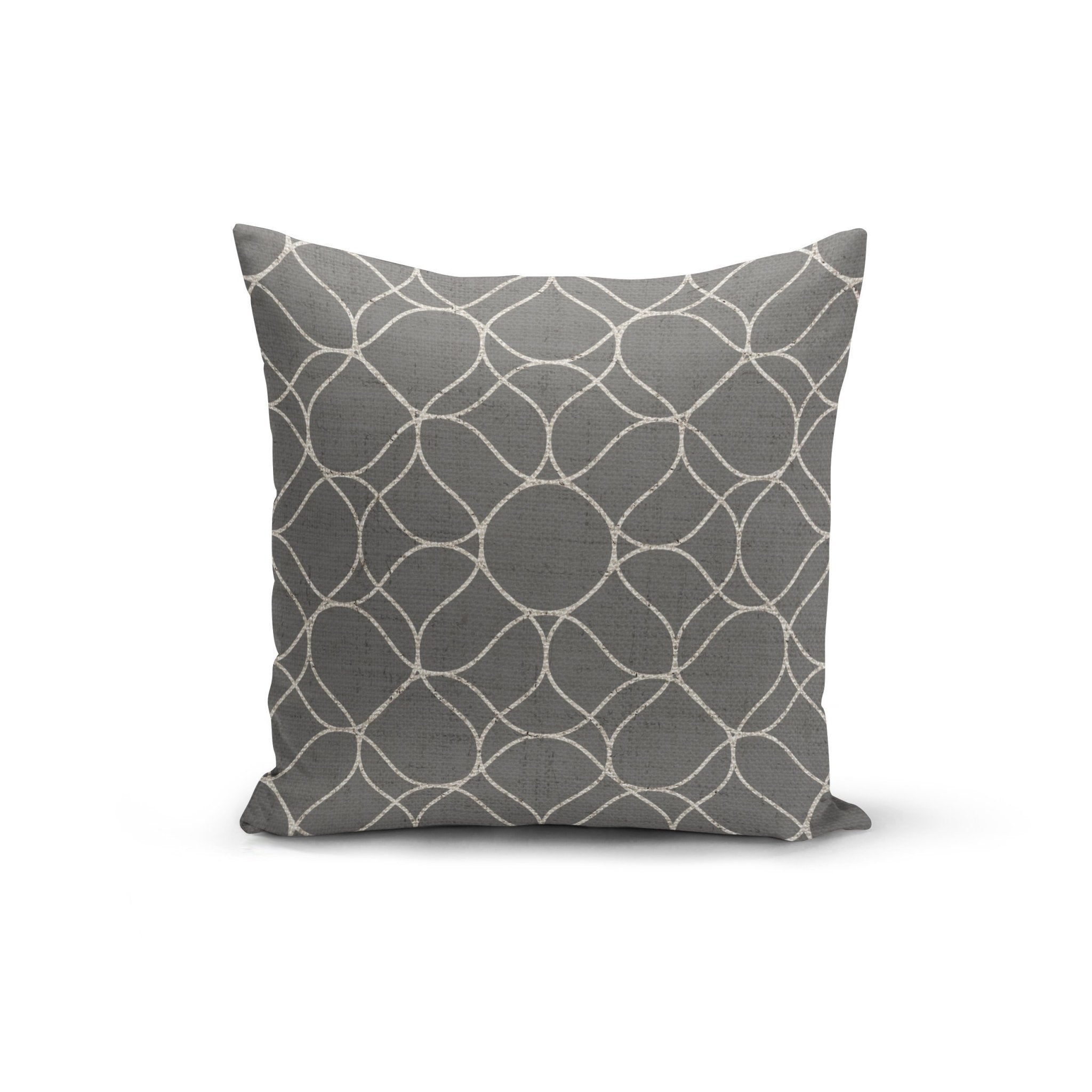 Grey Trellis Pillow Cover - Mahogany Home EssentialsPillow Covers