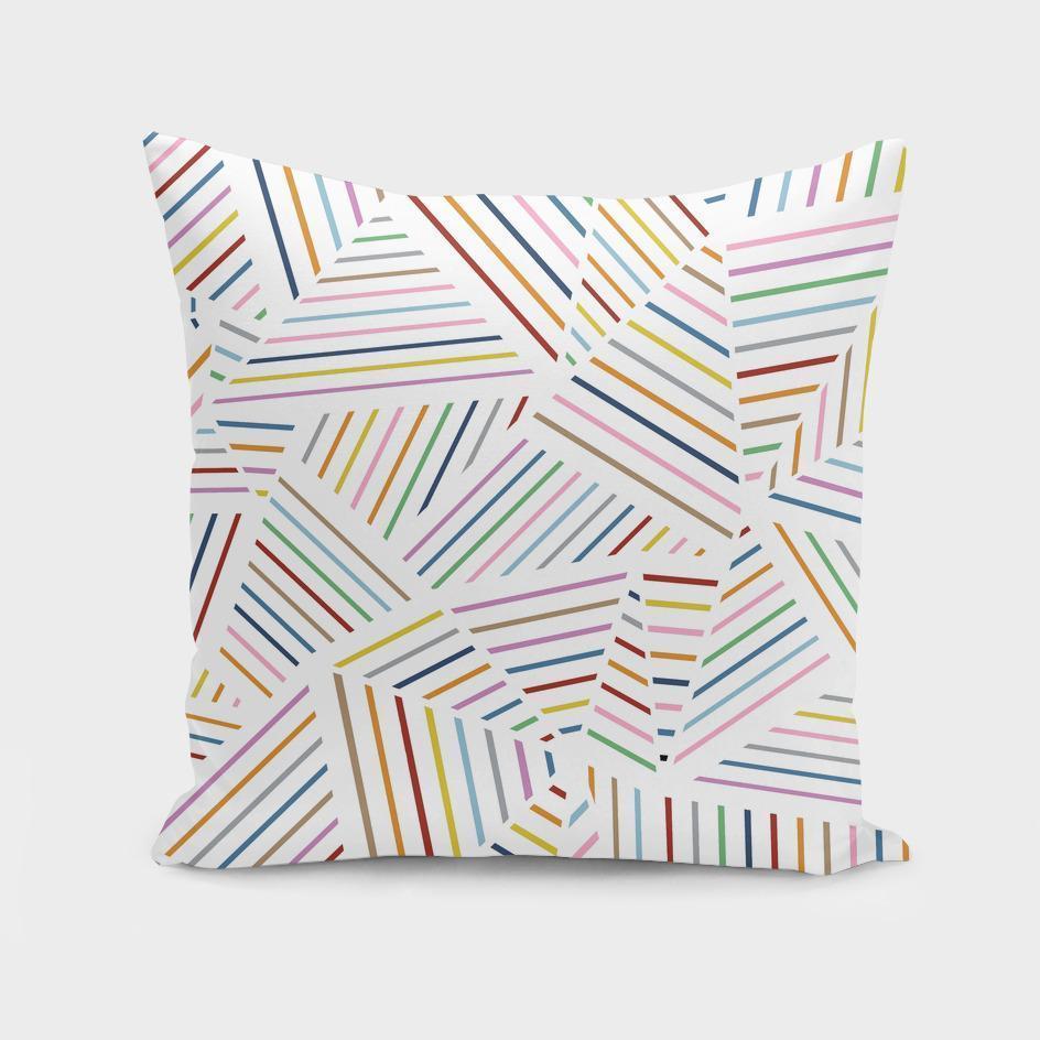 Rainbow Abstract Line Pillow Cover - Mahogany Home EssentialsDecorative Pillows