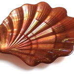Scallop Shell Copper Glass Canapé Plate - Mahogany Home EssentialsTrays