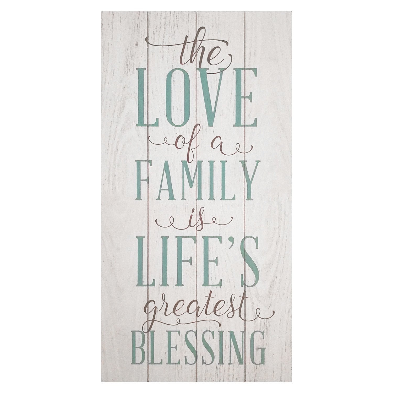 "The Love Of A Family Is A Life'S Greatest Blessing" Wooden Wall Decor - Mahogany Home Essentialswall art