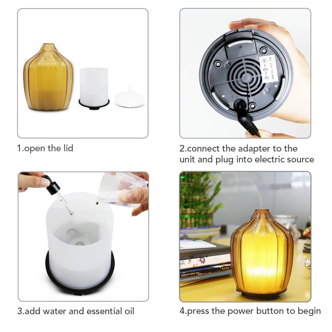 Ultrasonic Aroma Diffusers with cool mist for large bedroom - Mahogany Home EssentialsDiffusers, Oils & Candles