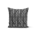 White & Black Abstract Lines Pillow Cover - Mahogany Home EssentialsPillow Covers