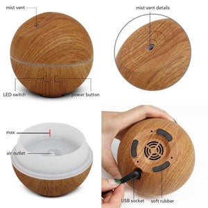 Wooden Design Cool Mist Humidifier - Mahogany Home EssentialsHumidifier